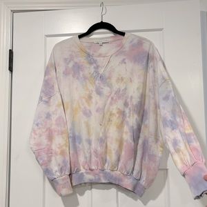 Young Fabulous & Broke tie dye crewneck super soft pullover size S